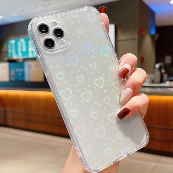 Clear Heart Print iPhone Case - Picture 3 of 5